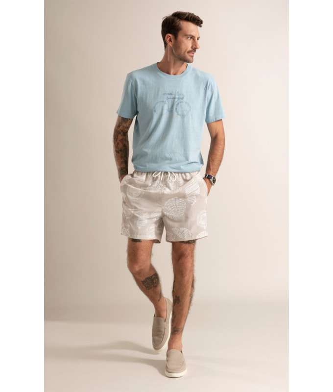 T-Shirt Washed Cycle Pany Azul Piscina