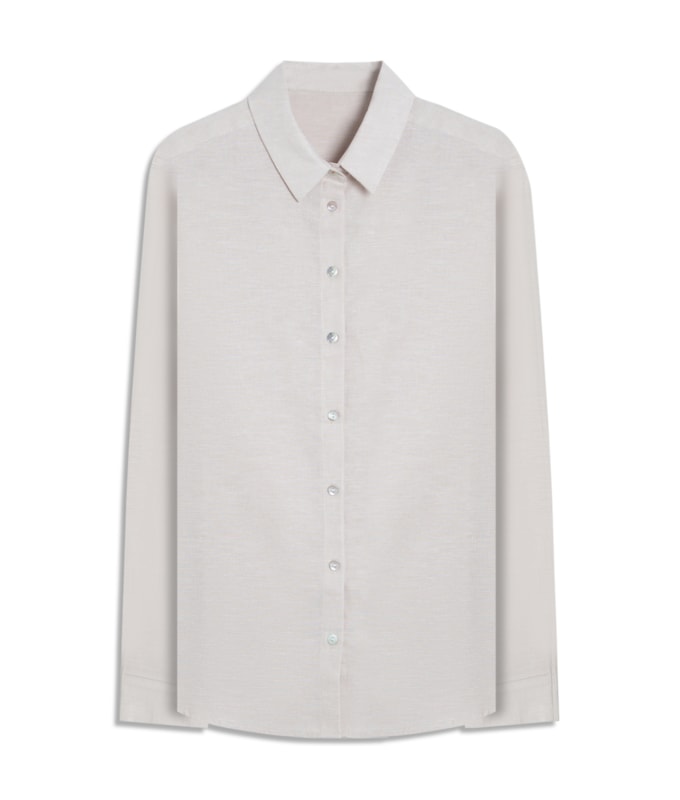 Camisa Linho  Classic Areia