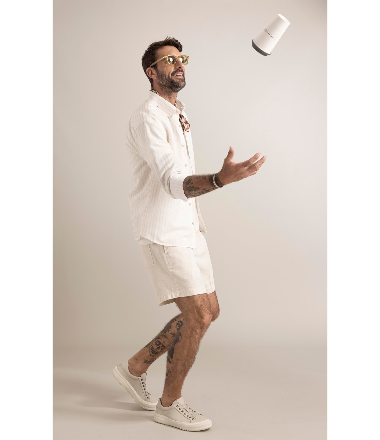 Camisa Saint Paul Linho Amarelo Claro