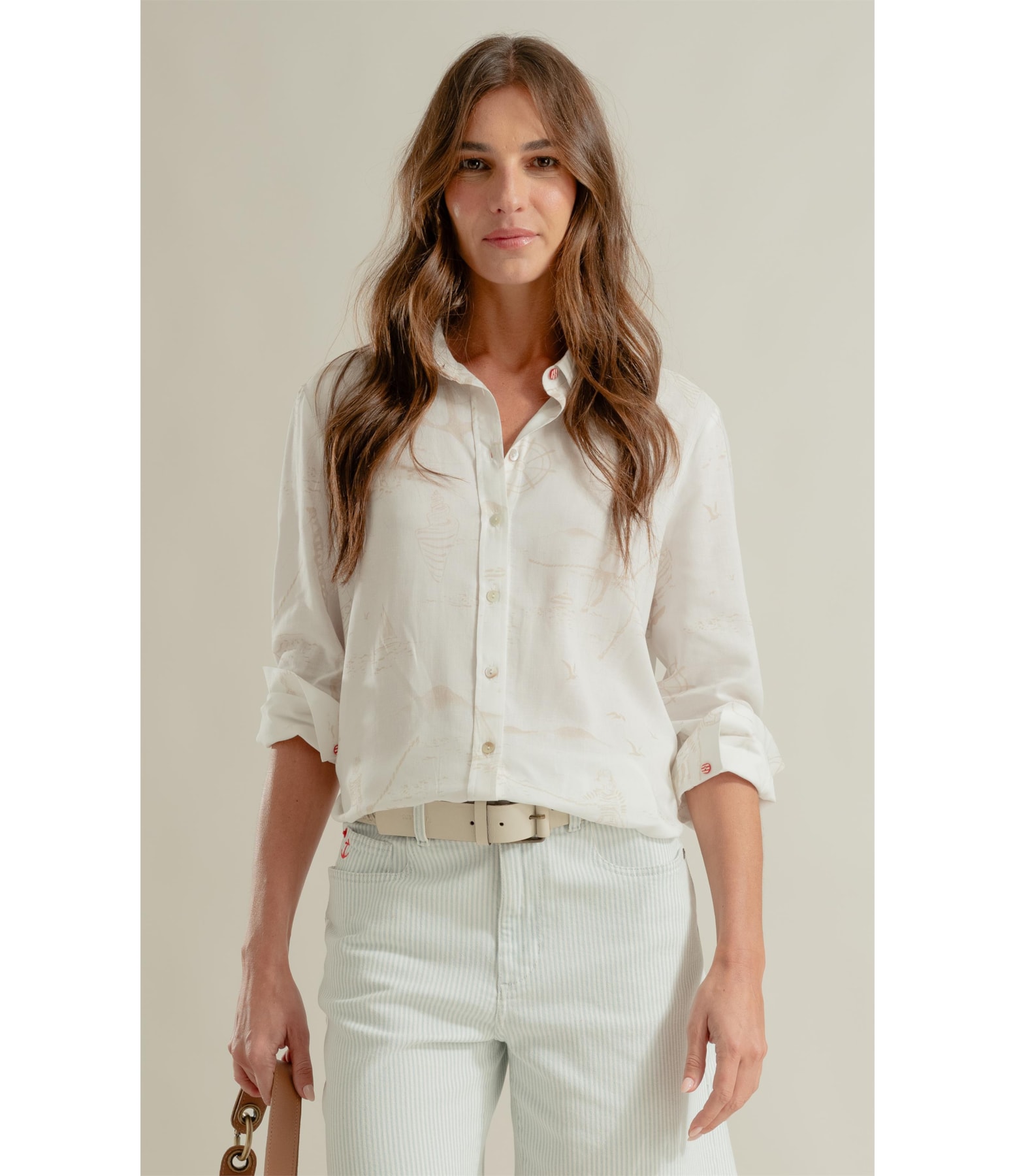 Camisa Sardênia Sailor Linho Areia