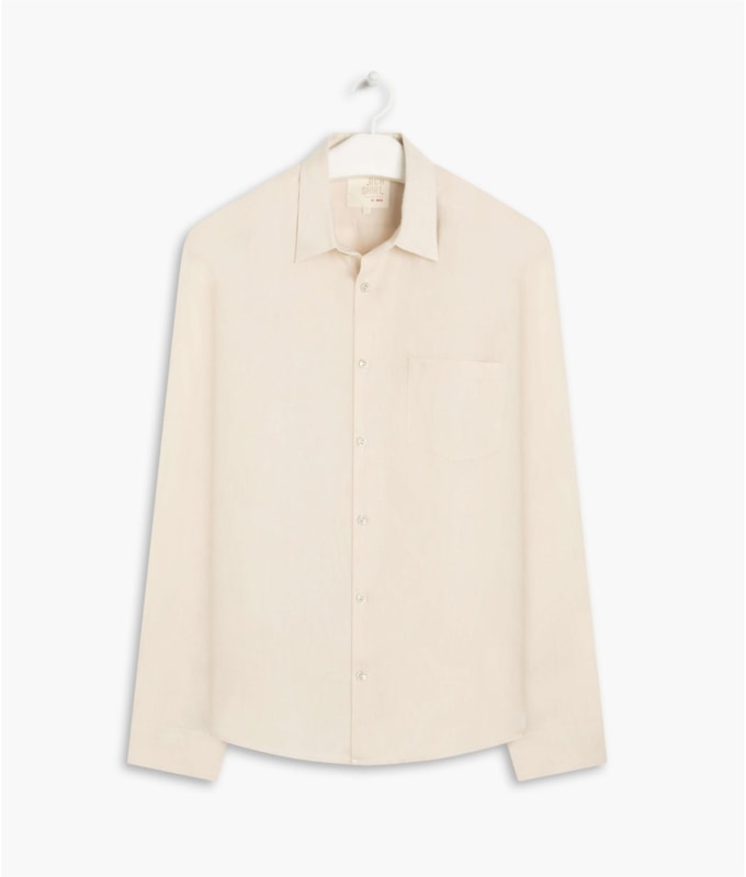 Camisa  Puro Linho  Unicolor Areia