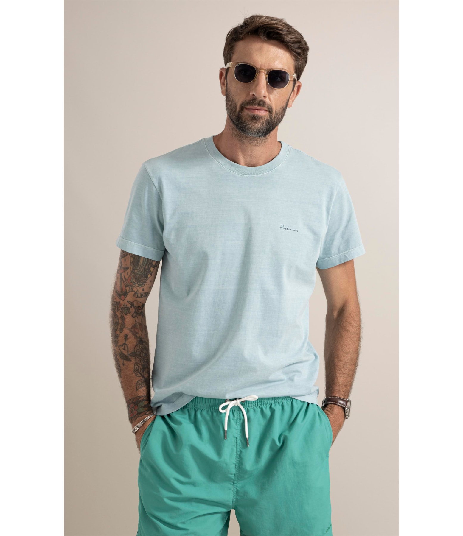 T-Shirt Abstract Azul Piscina