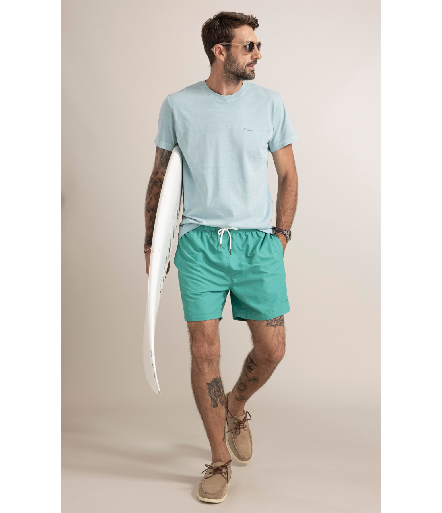 T-Shirt Abstract Azul Piscina