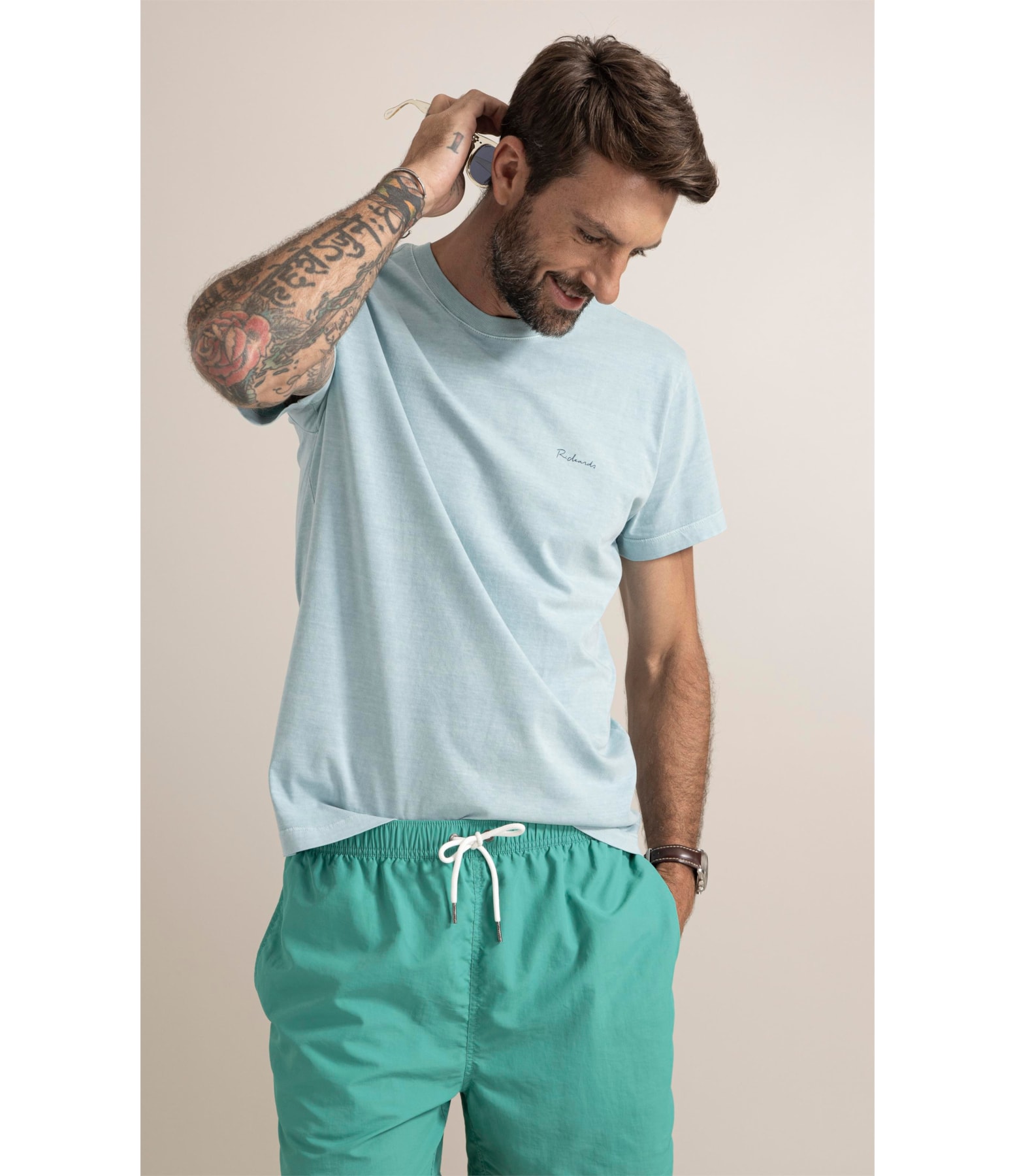 T-Shirt Abstract Azul Piscina