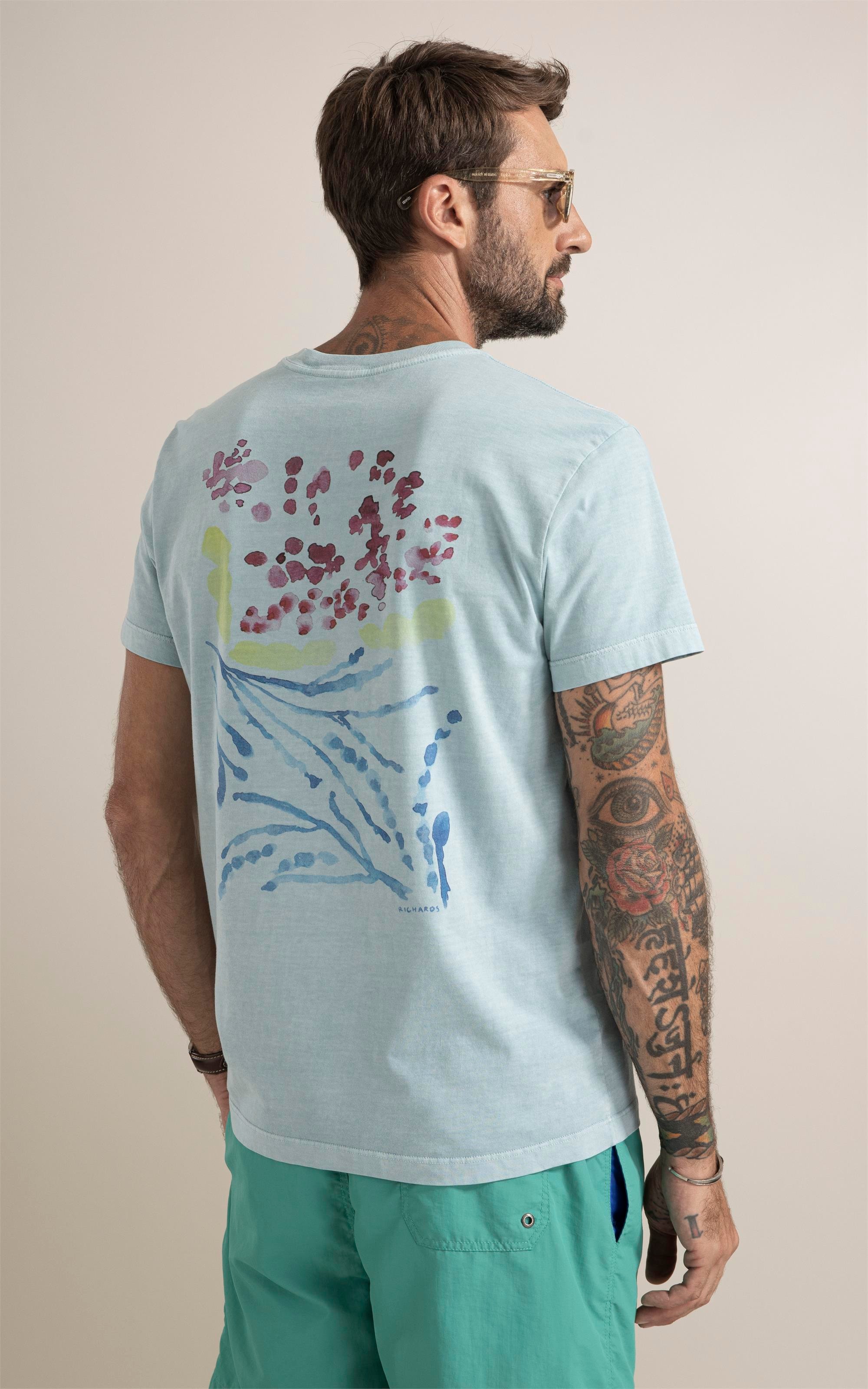 T-Shirt Abstract Azul Piscina