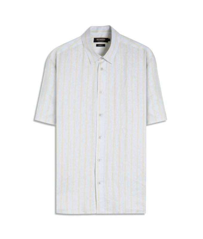 Camisa Grimaud Linho Blend Amarelo Claro
