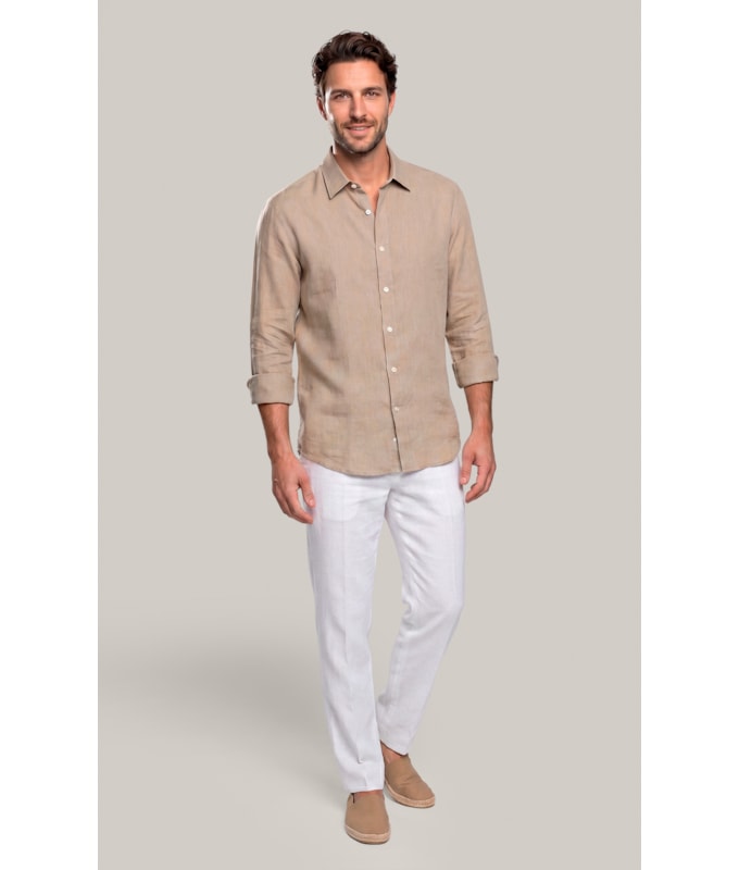 Camisa Puro Linho Areia