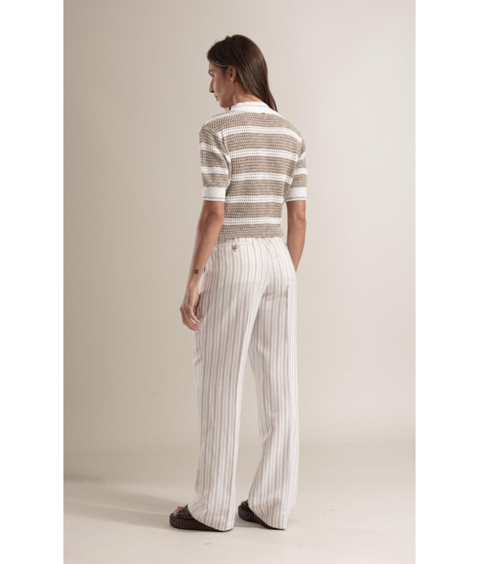 Calça Reta Tolit Linho Blend Natural